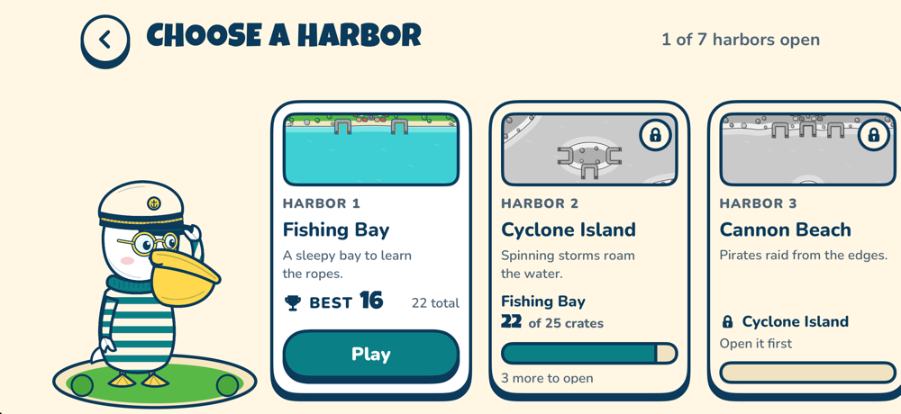 Choose a Harbor: Fishing Bay open, Cyclone Island and Cannon Beach still to unlock